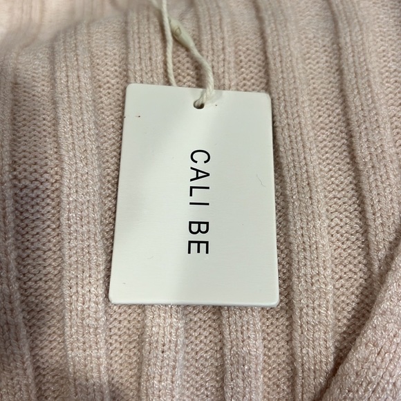 CALI BE Ribbed Wrap Front Sweater in Beige (L) - Picture 8 of 10